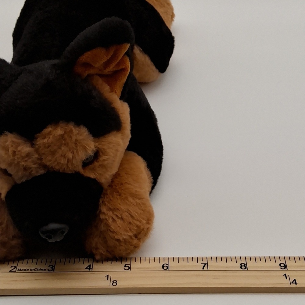FAO Schwarz 14" German Shepherd Dog Floppy Laying Plush Toy Stuffed Animal - Picture 8 of 9